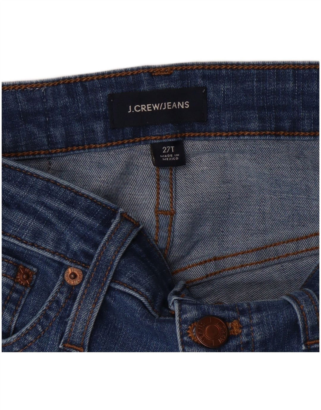 Damskie jeansy skinny J. CREW w trudnej sytuacji W27 L30 niebieskie