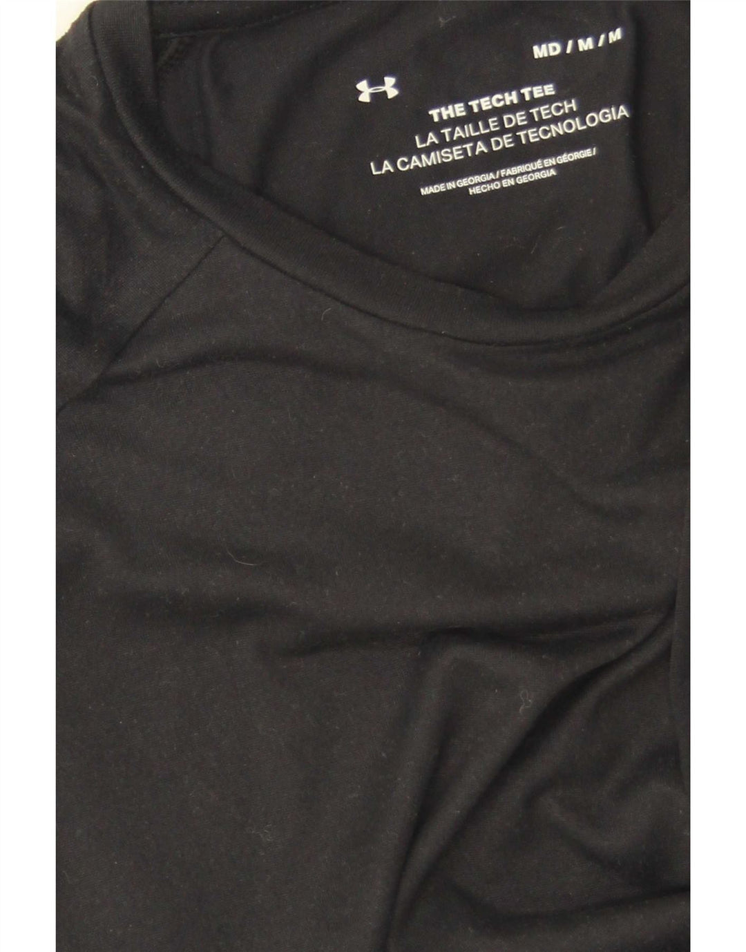 Under Armour Męski T-shirt Top, średni czarny poliester