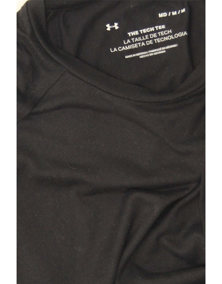 Under Armour Męski T-shirt Top, średni czarny poliester