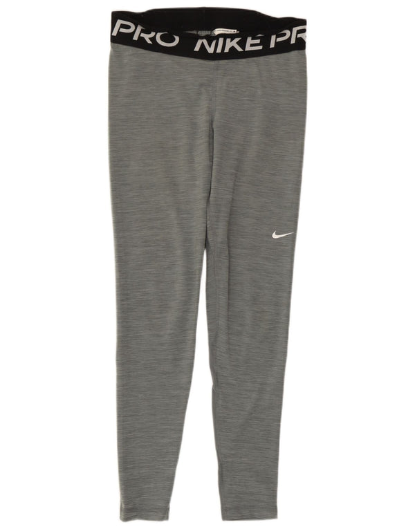 Damskie legginsy Nike Dri Fit Graphic UK 12 w kolorze średnioszarym