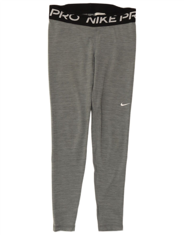 Damskie legginsy Nike Dri Fit Graphic UK 12 w kolorze średnioszarym