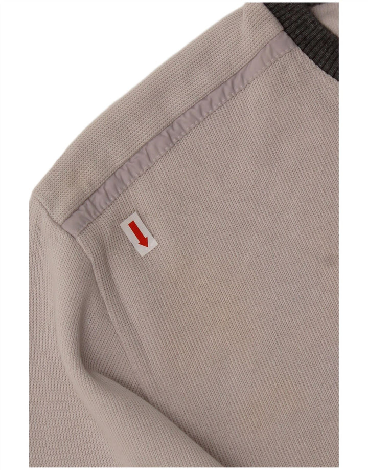 HUGO BOSS Męski top z długim rękawem XL, bawełna w kolorze złamanej bieli