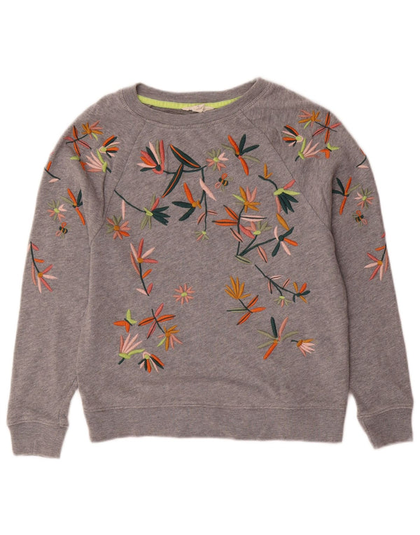 Bluza damska WHITE STUFF UK 6 XS Szara bawełna w kwiaty