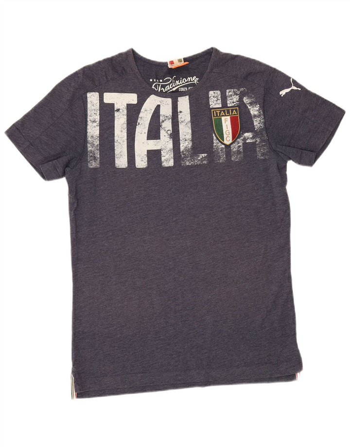 Męska koszulka z grafiką Puma Italia, średnia, granatowa