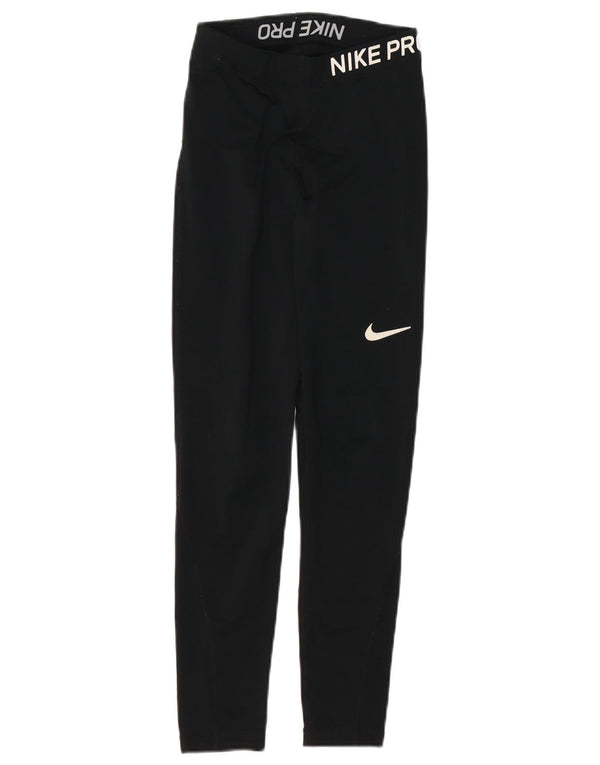 Damskie legginsy NIKE Dri Fit Graphic UK 4 XS, czarne