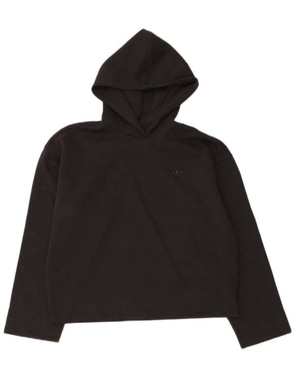 Damska bluza z kapturem Adidas Loose Fit UK 12/14 Średnia czarna bawełna