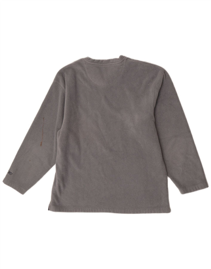 Męski sweter polarowy Reebok, duży, szary, poliester