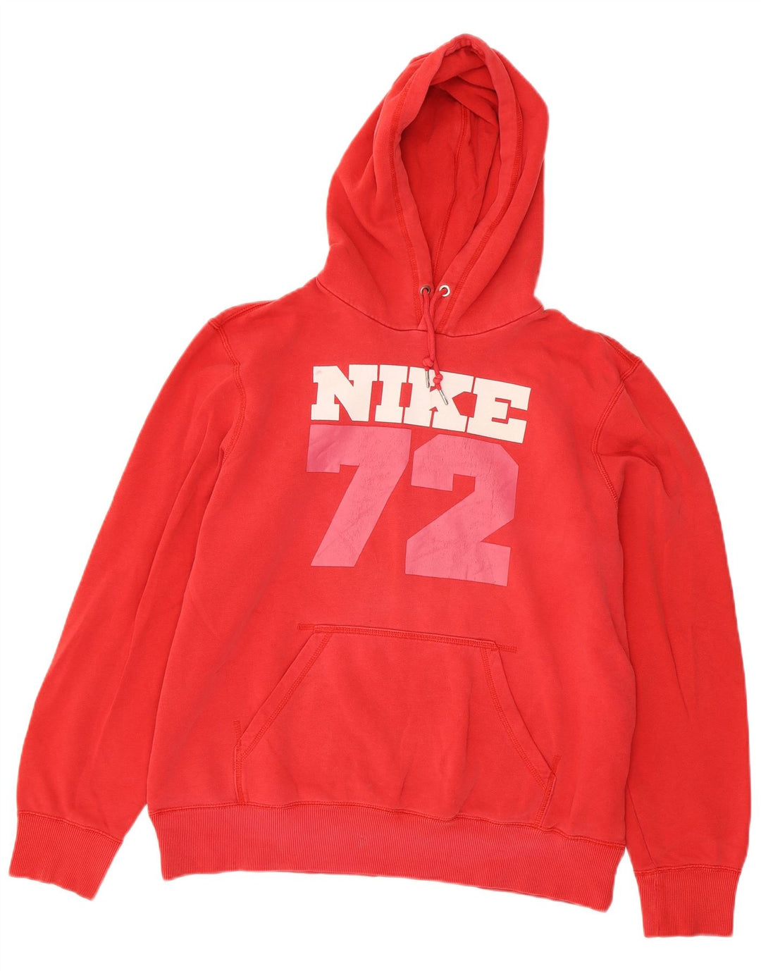 Męski sweter z kapturem Nike z grafiką, duży, czerwony, bawełniany