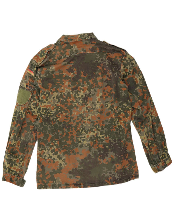 Męska koszula wojskowa w stylu vintage, mała, bawełniana w kamuflażu khaki