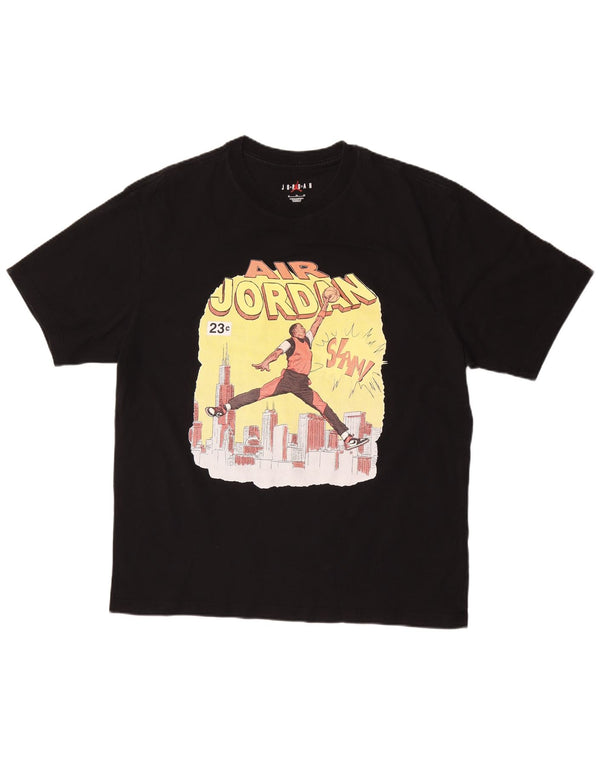 Męski T-shirt Jordan Air Graphic Top XL, czarny, bawełniany