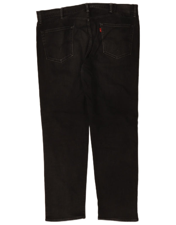 Męskie proste dżinsy Levi's W42 L31 Czarna bawełna