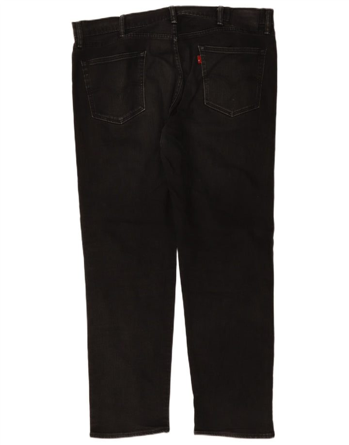 Męskie proste dżinsy Levi's W42 L31 Czarna bawełna
