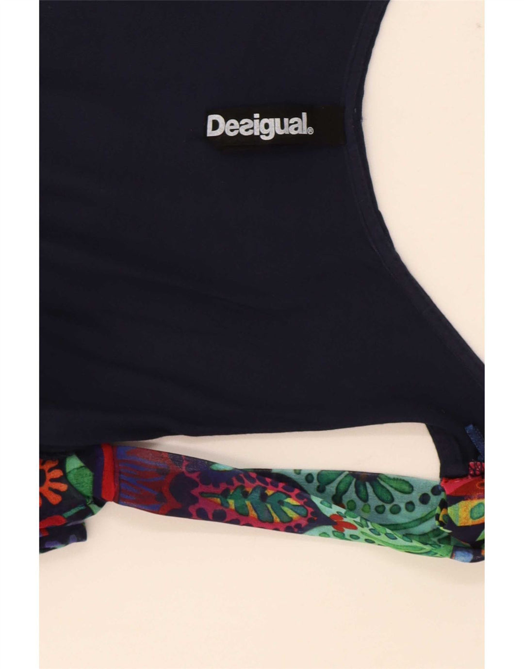 Damska bluzka z grafiką Desigual Top UK 8, mała, wielokolorowa w kwiaty