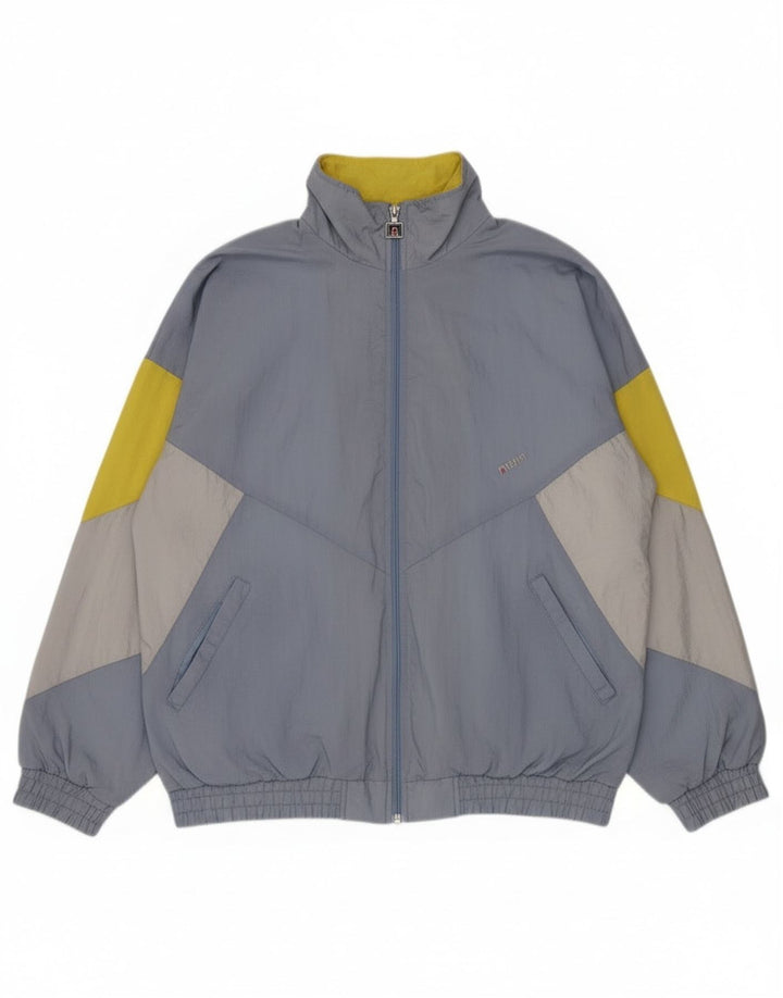 Męska kurtka dresowa Masita XL, niebieska, z blokami kolorów, poliamid