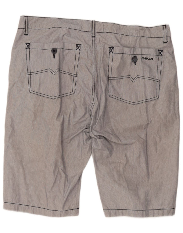 Męskie spodenki Chino Geox Respira IT 52 XL W40 Szare, bawełniane w prążki
