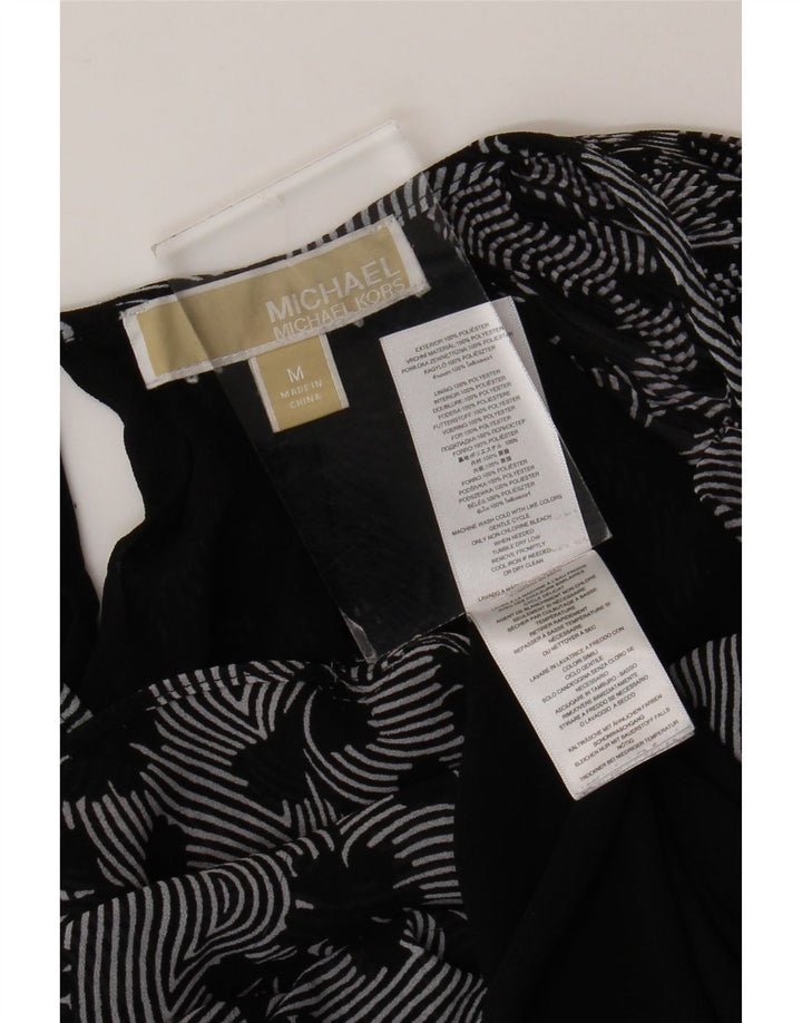 MICHAEL KORS Damska sukienka typu oversize typu shift UK 14, średnia, czarna w kwiaty