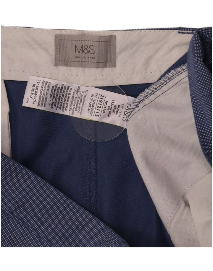 Marks & Spencer Męskie spodenki Chino W44 2XL Niebieskie, bawełniane