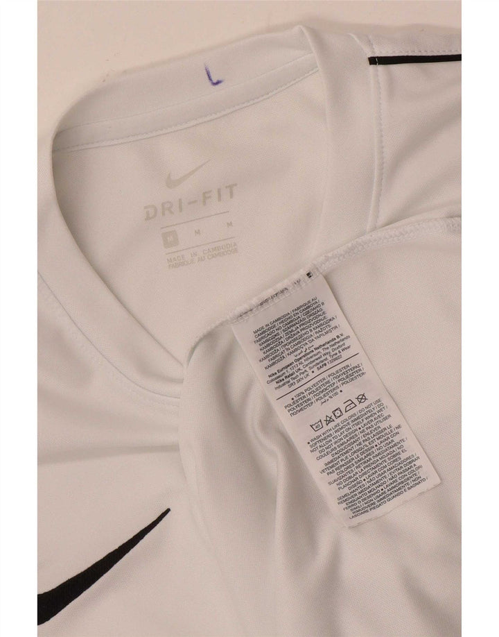 Męski T-shirt Nike Dri Fit Top, średni biały poliester