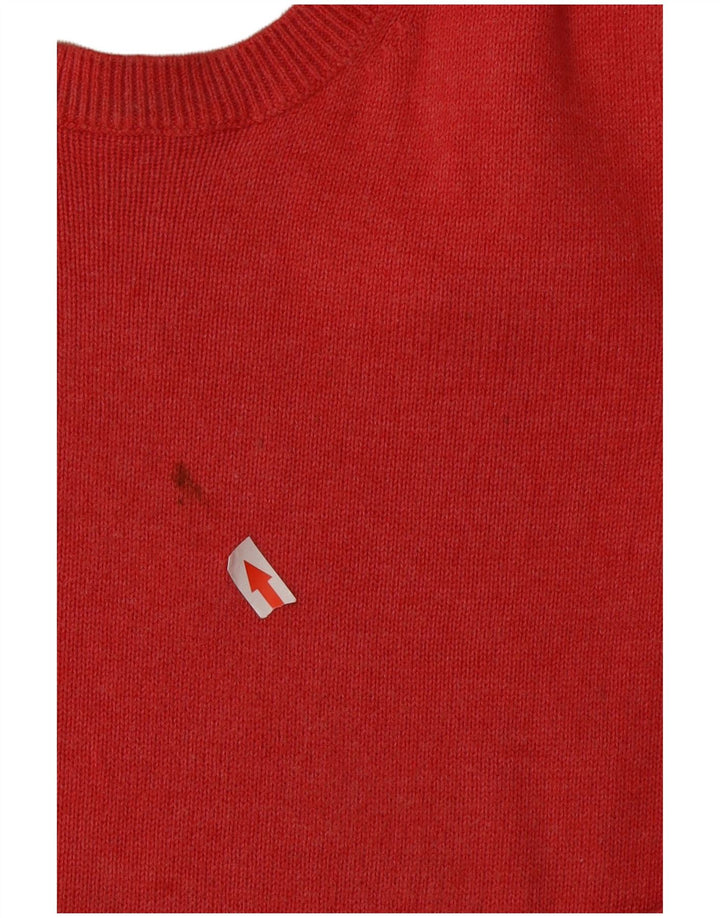 Męski sweter Marks & Spencer Blue Harbor z okrągłym dekoltem, średni czerwony