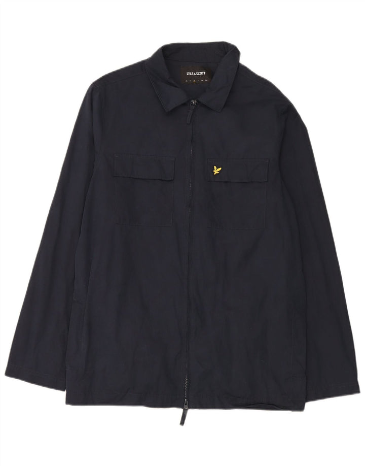 Męska kurtka użytkowa Lyle & Scott UK 38, średni granatowy poliester