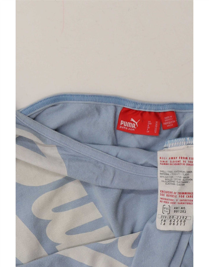Damski top Puma Graphic na jedno ramię UK 12, średni niebieski, bawełniany