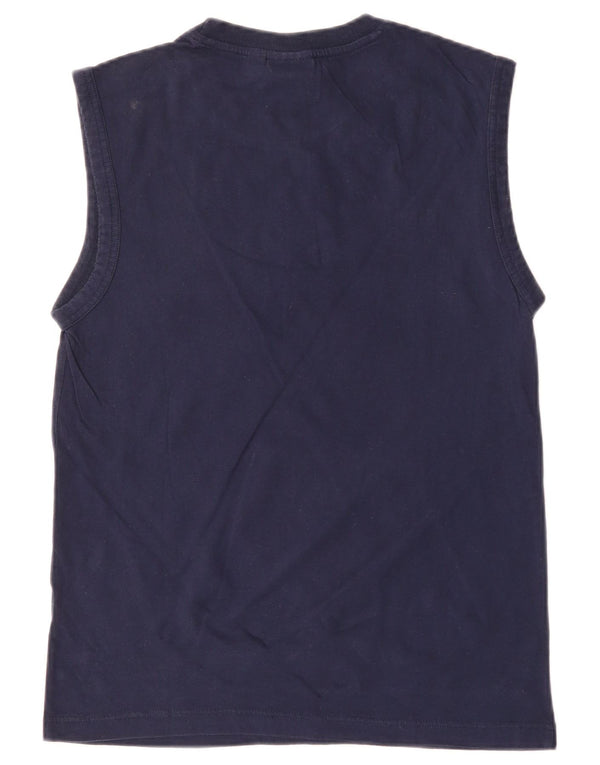 Damska kamizelka z grafiką FILA, UK 18 XL, granatowa, bawełniana