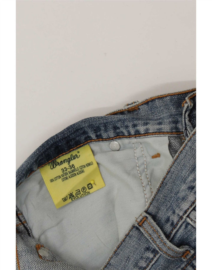 Damskie jeansy Wrangler Evolution Straight W33 L33 Niebieskie bawełniane