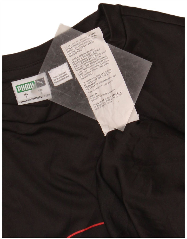 Chłopięca kamizelka z grafiką PUMA, 6-7 lat, czarny poliester