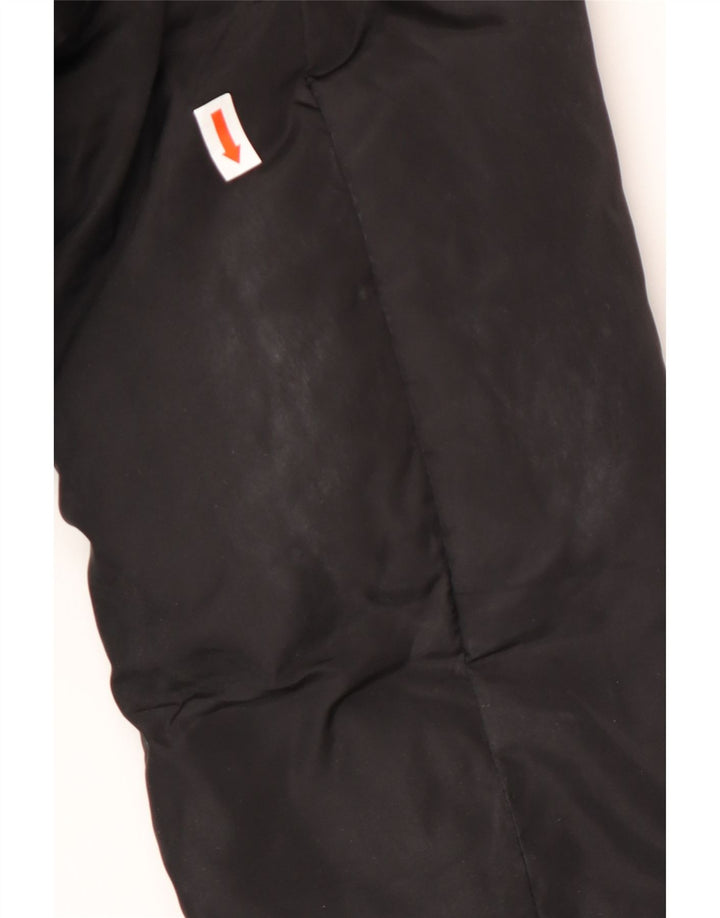 ARMANI JEANS Damski, oversize'owy, ocieplany płaszcz z kapturem IT 38 XS, czarny poliester