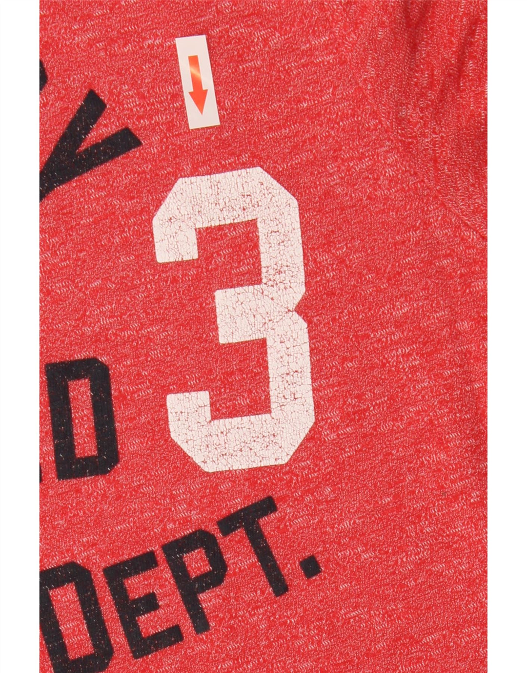 Męski T-shirt z grafiką Superdry, mały, bawełniany w czerwone plamki
