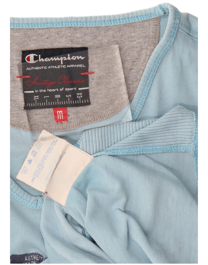 Damska koszulka Champion Heritage Classics Top UK 12, średnia niebieska bawełna