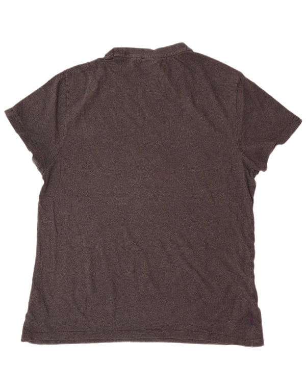 Męski T-shirt Superdry z grafiką, rozmiar XL, szara bawełna