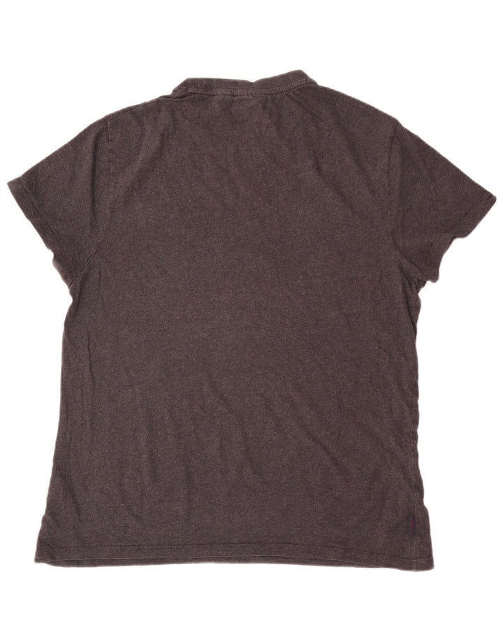 Męski T-shirt Superdry z grafiką, rozmiar XL, szara bawełna