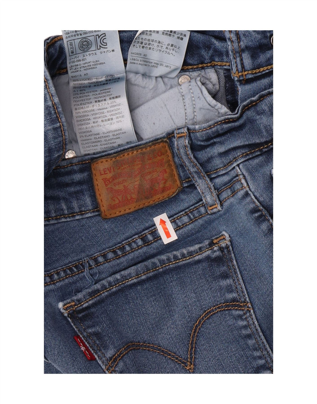 Damskie jeansy LEVI'S 711 Skinny W26 L30 Niebieski Lyocell