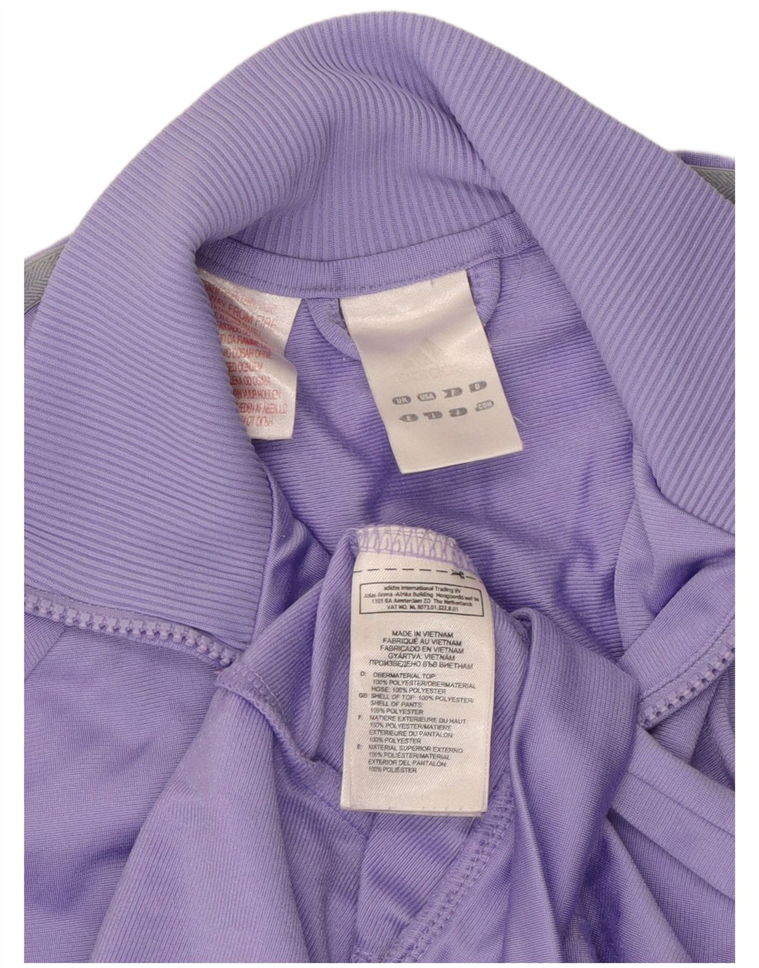 Damska bluza dresowa Adidas UK 12 Średni fioletowy poliester