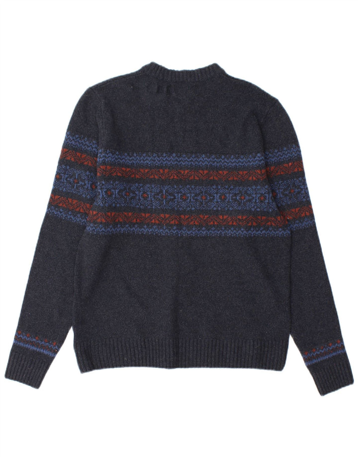 Marks & Spencer Chłopięcy sweter z okrągłym dekoltem 13-14 lat, mały, szary
