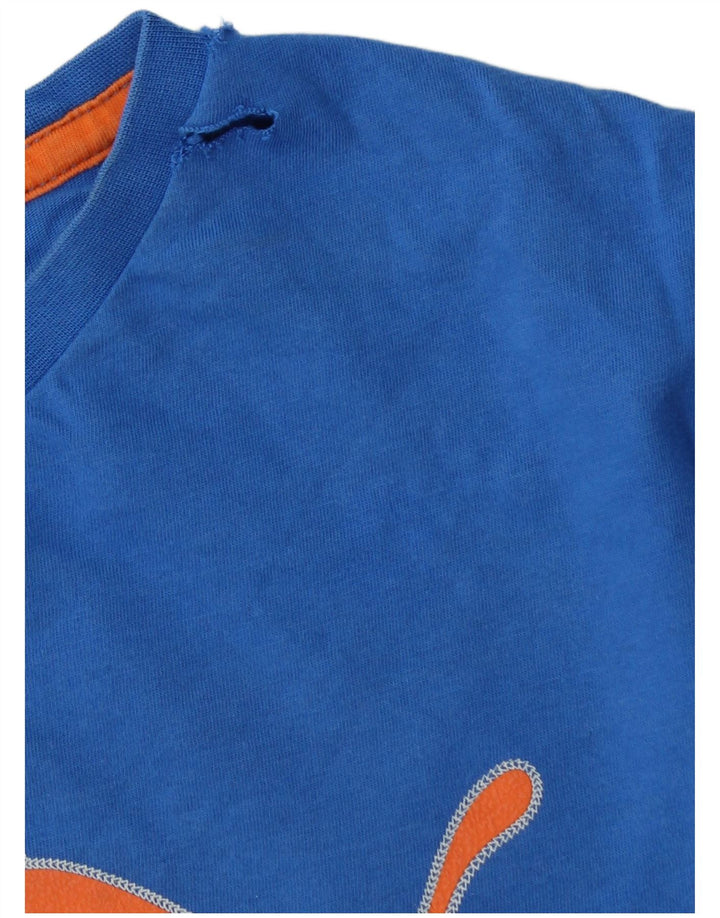 Męski T-shirt z grafiką PUMA, duży, niebieski, bawełniany