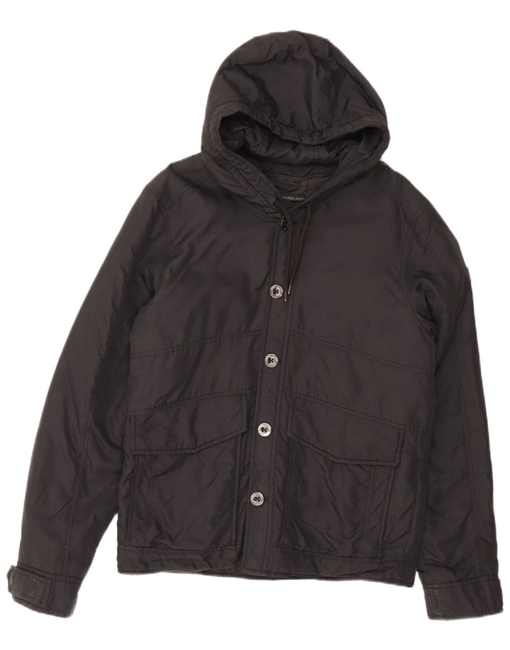 Męska ocieplana kurtka z kapturem Calvin Klein UK 38, średnia czarna