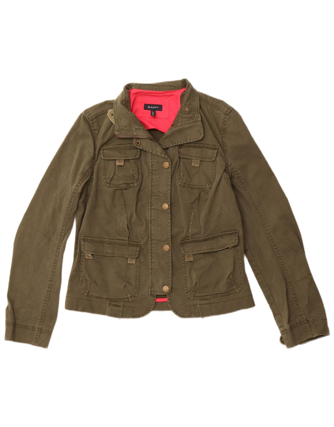Damska kurtka użytkowa Gant UK 14, duża, bawełniana khaki