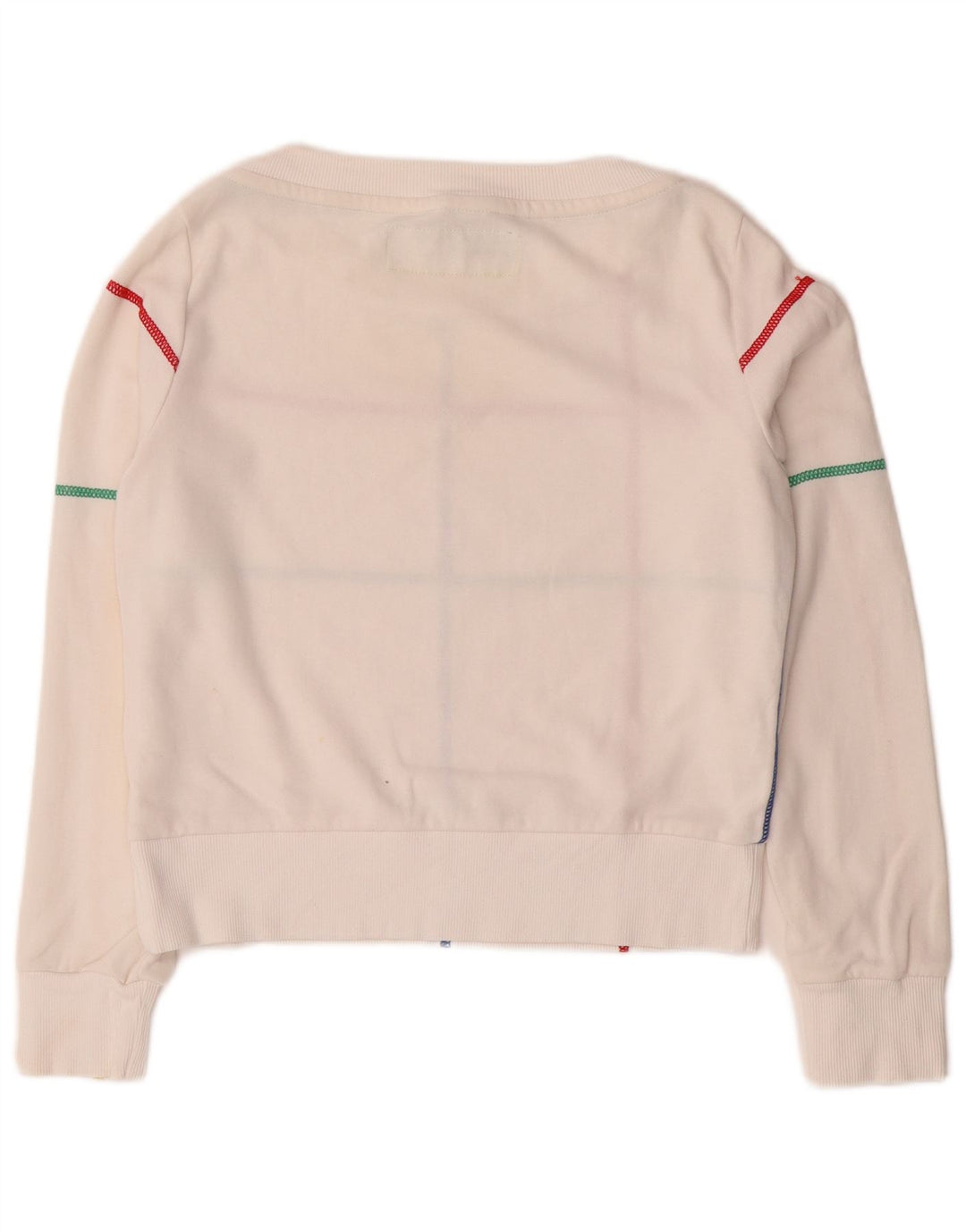Damska bluza BENETTON Crop Sweat UK 10 w małe białe paski