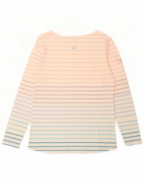 Joules Damski top z długim rękawem, UK 10, małe, wielokolorowe paski, bawełna