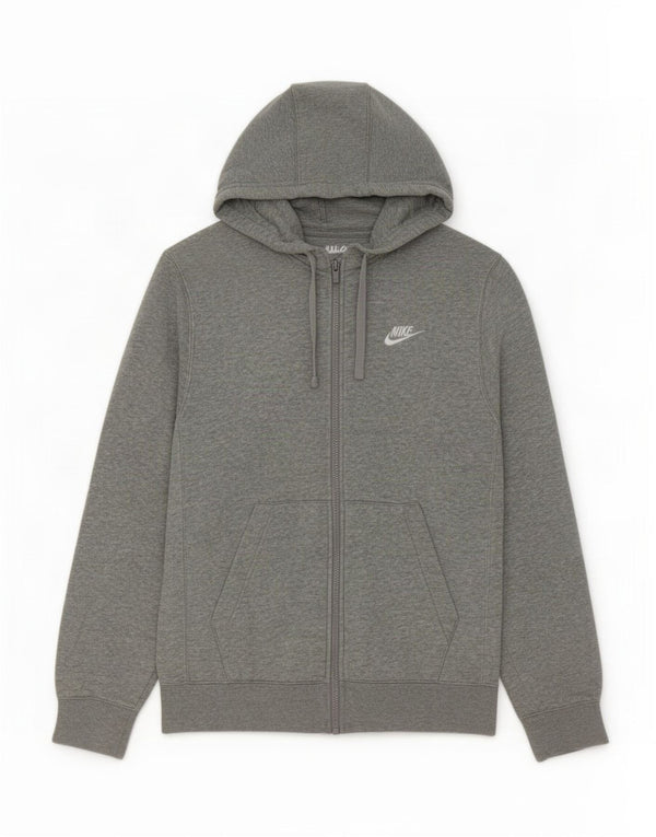 Męski sweter z kapturem i zamkiem błyskawicznym Nike XS, szara, bawełniana nakrapiana