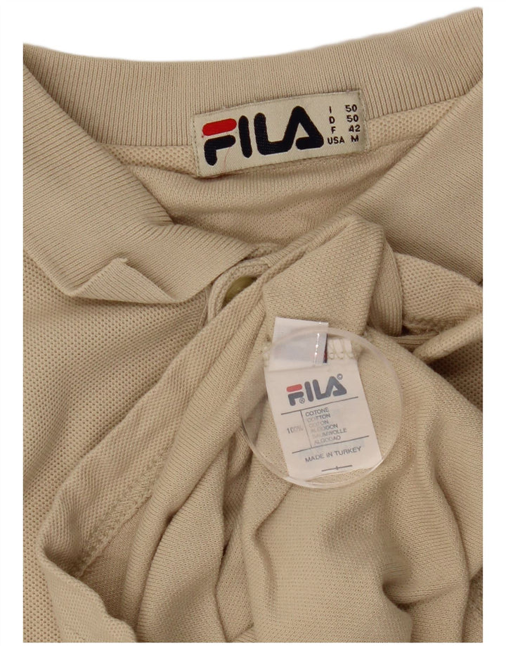 Męska koszulka polo FILA, średnio beżowa, bawełniana