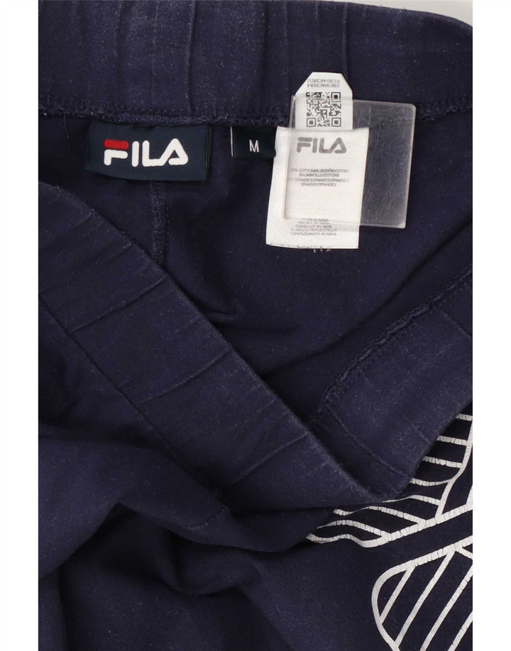 Damskie legginsy Fila Graphic UK 12 Średni granatowy, bawełniany