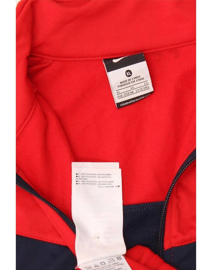 Chłopięca kurtka dresowa Nike 13-14 lat XL, czerwony, kolorowy poliester