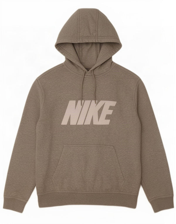 Męski sweter z kapturem Nike z grafiką, średnioszary, bawełniany w cętki