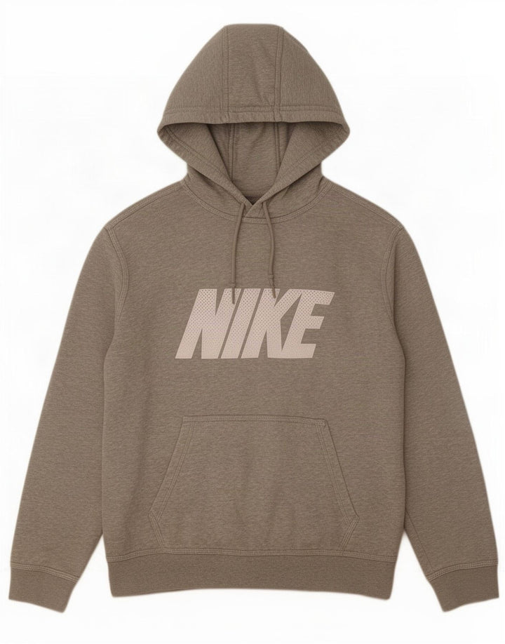 Męski sweter z kapturem Nike z grafiką, średnioszary, bawełniany w cętki