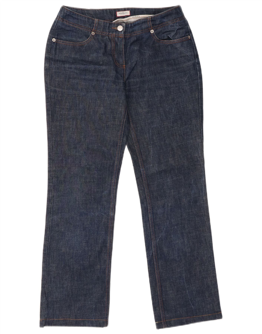 Damskie proste dżinsy Max & Co. UK 12 Medium W30 L28 Niebieskie, bawełniane