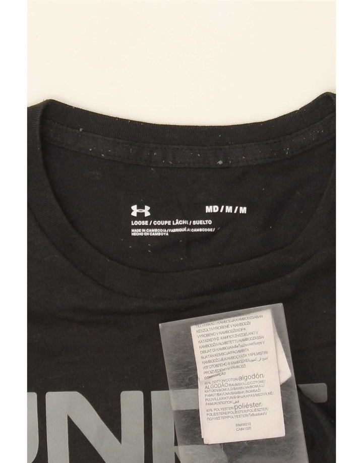 Męska koszulka z grafiką Under Armour, średnia czarna, bawełniana