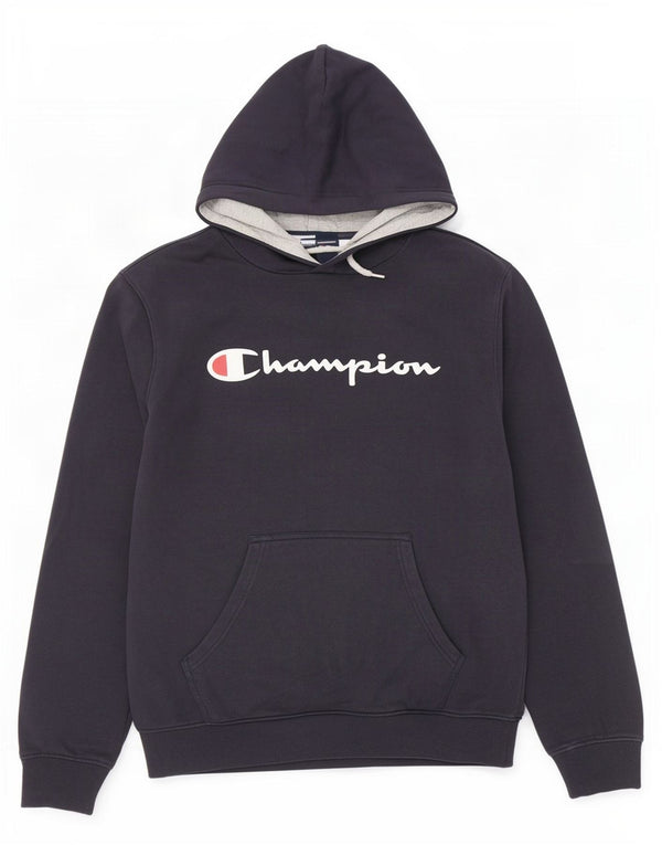 Męski sweter z kapturem Champion Graphic, średni granatowy, bawełniany